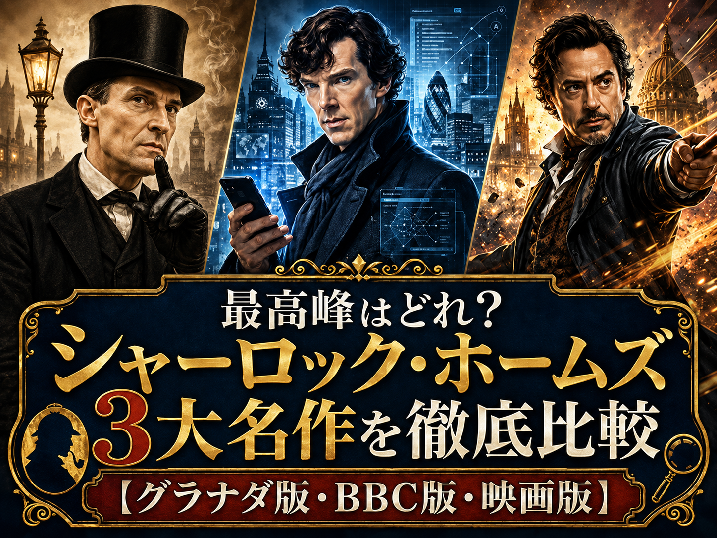 最高峰はどれ？シャーロック・ホームズ3大名作を徹底比較